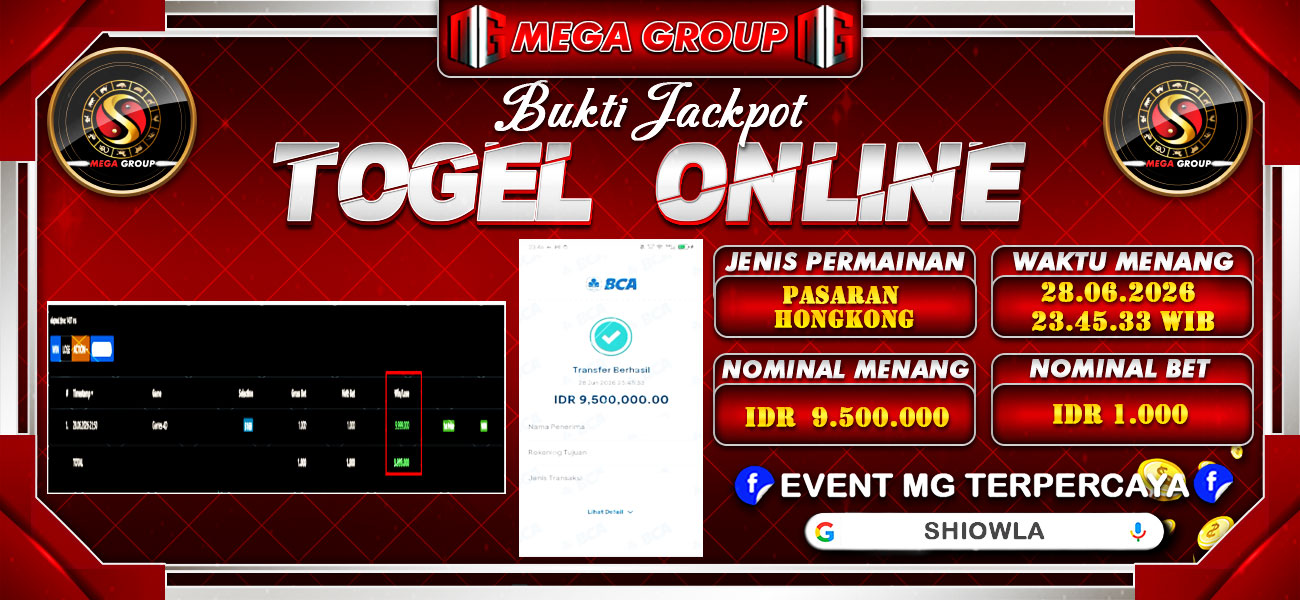 Bukti JP situs Shiowla hari Minggu, 28 Juni 2026