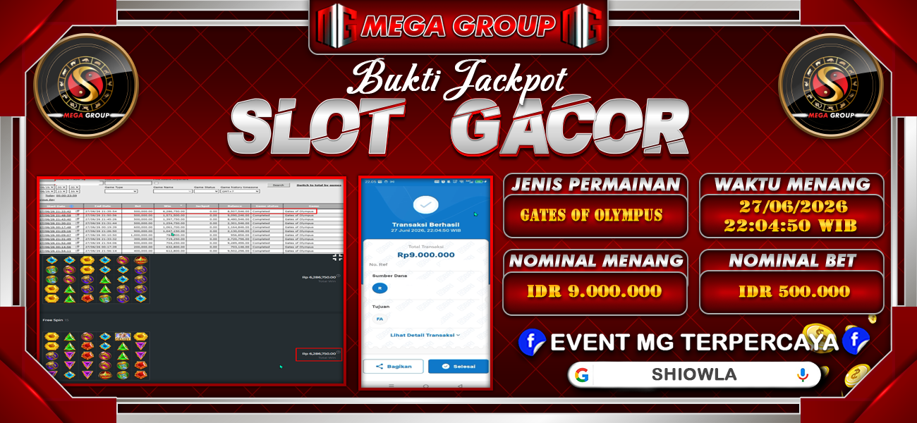 Bukti JP situs Shiowla hari Sabtu, 27 Juni 2026